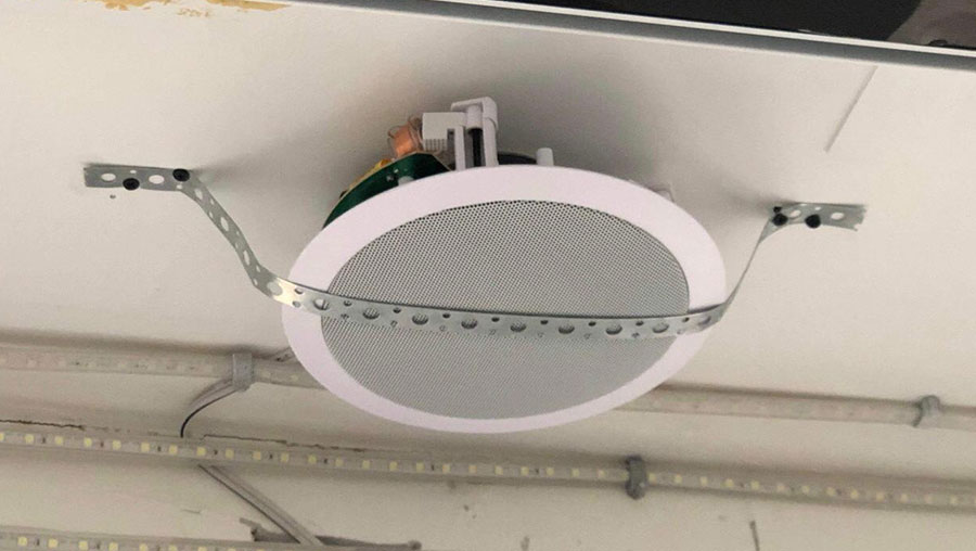 setting up ceiling speakers