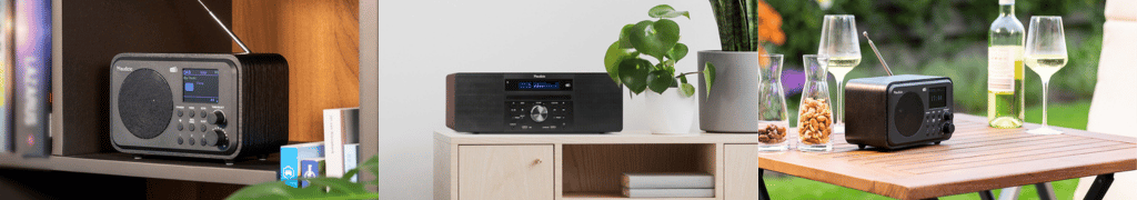 A range of DAB radios with Bluetooth are available to suit any space