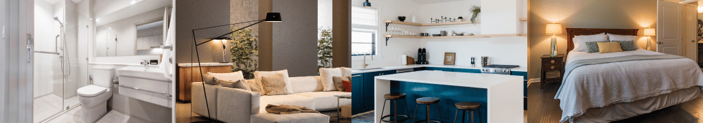 Different rooms of the house