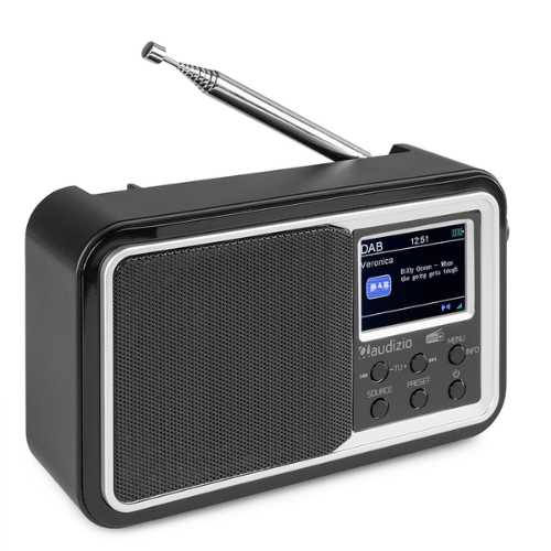 Audizio Anzio Portable DAB+ Radio with Bluetooth - Black