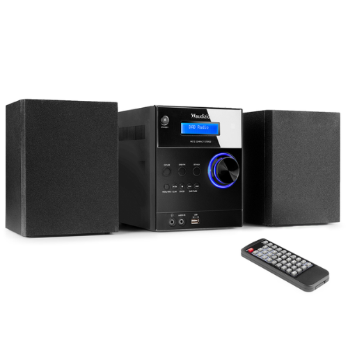 Audizio Metz HiFi Stereo System with DAB, CD & Bluetooth - Black