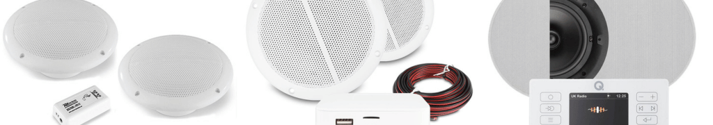 Bath and shower ceiling speakers