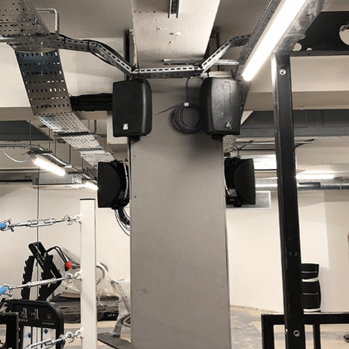 Background Music Systems with Matrix Amplifiers