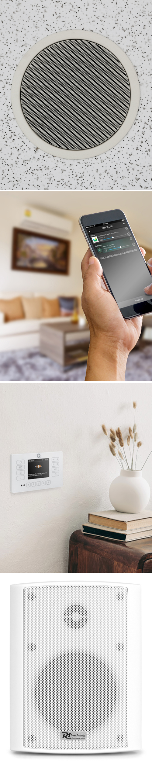 Pendant speaker system for churches