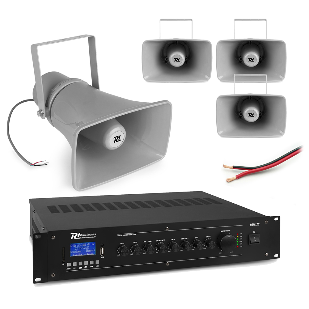 4 x HS20 Horn Speakers - Tannoy Public Address System