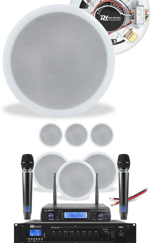 Power Dynamics 6 x 6.5" Ceiling Speaker System