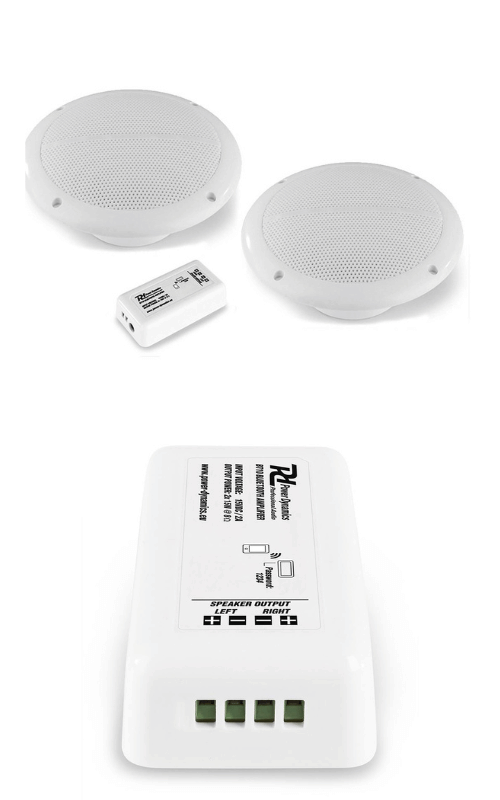 Power Dynamics BT10SET Bluetooth Bathroom Ceiling Speaker Kit