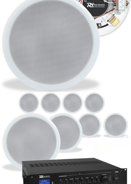 Power Dynamics 8 x 5" Ceiling Speaker System