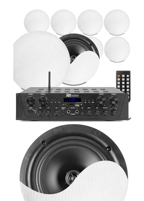 Four-zone multiroom audio system