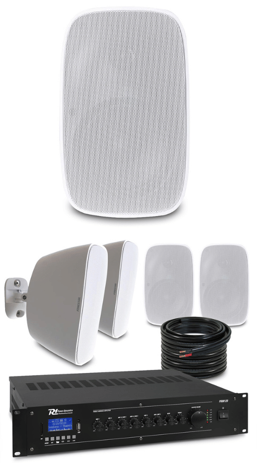 Fonestar 4 x 4" White Wall Mounted Speaker System