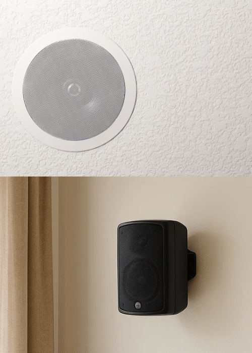Wall and ceiling speakers for home