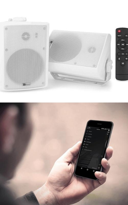 PD WS40A 4" Wireless Active WiFi Wall Speakers